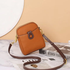Women's Small Cow Leather Shoulder Bag Crossbody Phone Purse