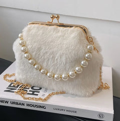 Women's Soft Fur Bag Winter Shoulder Purse & Handbag