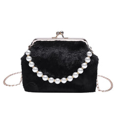 Women's Soft Fur Bag Winter Shoulder Purse & Handbag
