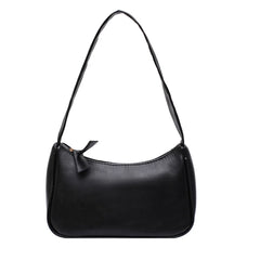 Ladies Soft PU Leather Underarm Bag Solid Women Small Vintage Handbags