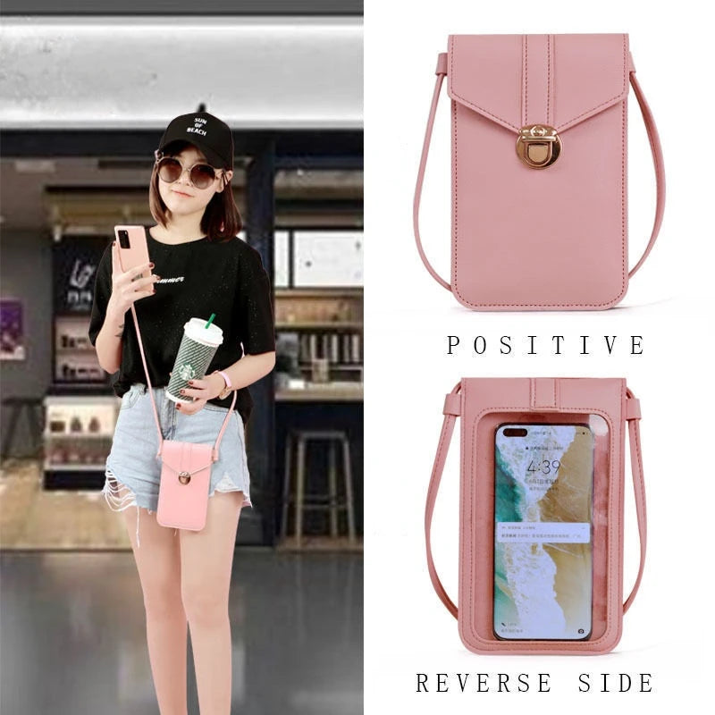 Women's Touch Screen Phone Purse Wallet Shoulder Bag
