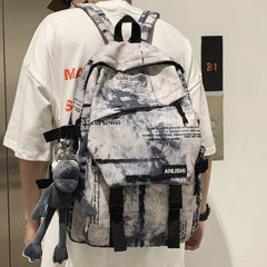 Nylon Backpack Laptop Book School Bag Women Backpacks