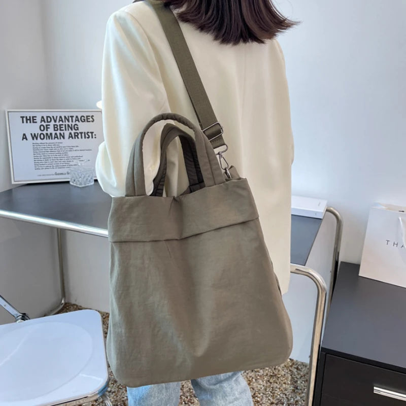 Waterproof Nylon Crossbody Shoulder Bag Women's Canvas Tote Shopper Bags