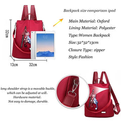 Waterproof Oxford Backpack for Women, 15.6" Laptop College Schoolbag