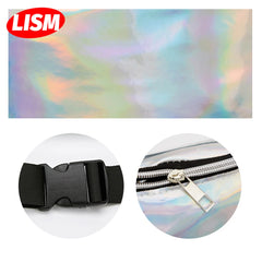 Women's Laser Waist Bag Colorful Slim Fanny Pack Waterproof Belt Pouch