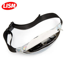 Women's Laser Waist Bag Colorful Slim Fanny Pack Waterproof Belt Pouch