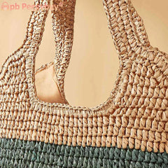Women's Large Striped Shopping Tote Bag for Seaside Holiday