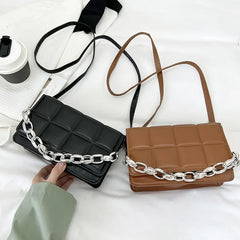 Square Net Red Envelope Bag Plaid Shoulder Bag for Women