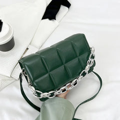 Square Net Red Envelope Bag Plaid Shoulder Bag for Women