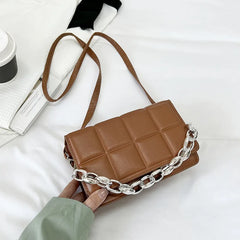Square Net Red Envelope Bag Plaid Shoulder Bag for Women