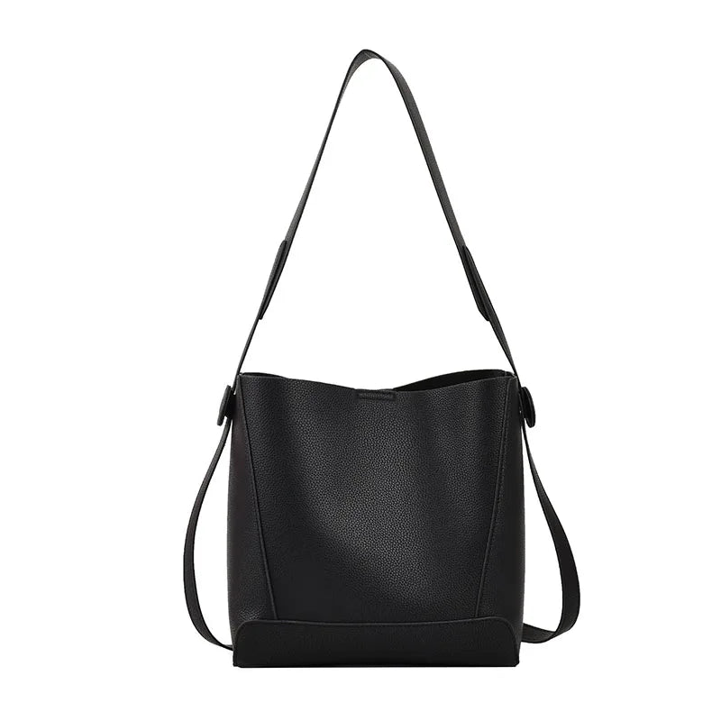 Retro Bucket Bag Set, Shoulder/Crossbody Bag, Autumn/Winter Leather Lady Bag