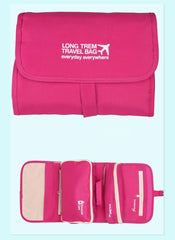 Cosmetic Storage Bag for Ladies Travel, Foldable Toiletry Makeup Brush Holder