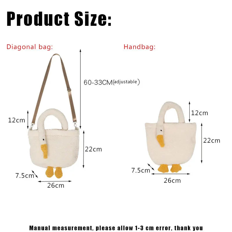 Ladies Lamb Velvet Handbag Girl Wrist Bag Plush Velvet Messenger Bag