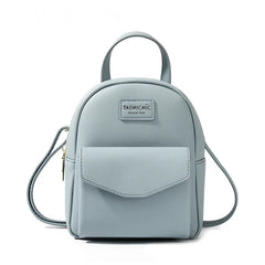 Ladies Mini Backpack PU All-Match Small School Travel Bag
