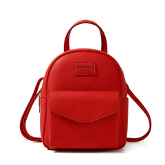 Ladies Mini Backpack PU All-Match Small School Travel Bag