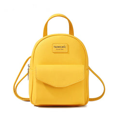 Ladies Mini Backpack PU All-Match Small School Travel Bag