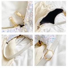 Sequined Large Capacity Shoulder Bag Messenger Handbag