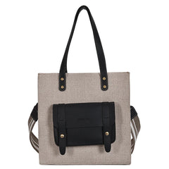 Ladies Shoulder Bag Wide Strap Handbag Casual Linen Large Capacity Tote