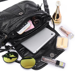 Small PU Leather Messenger Bag for Women