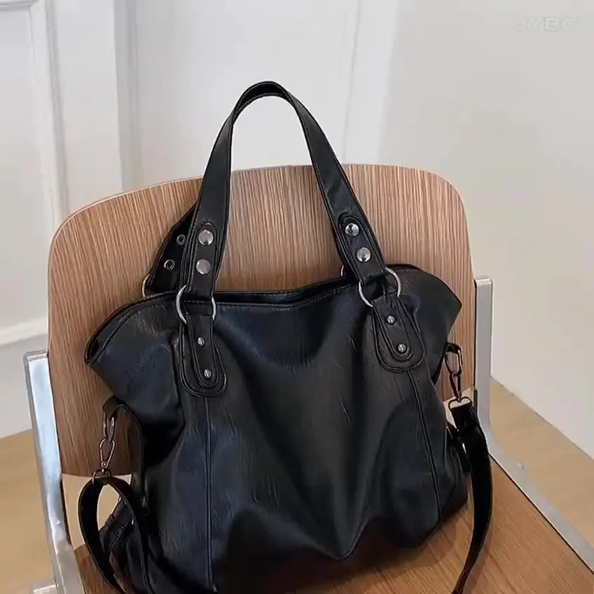 Women Leather Tote Handbag Large Soft Sheepskin Crossbody Shoulder Bag