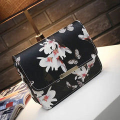 Ladsoul Literary Women Bag Shoulder Bag Flower & Butterfly Print Crossbody Bags