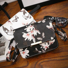 Ladsoul Literary Women Bag Shoulder Bag Flower & Butterfly Print Crossbody Bags