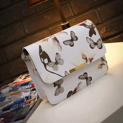 Ladsoul Literary Women Bag Shoulder Bag Flower & Butterfly Print Crossbody Bags