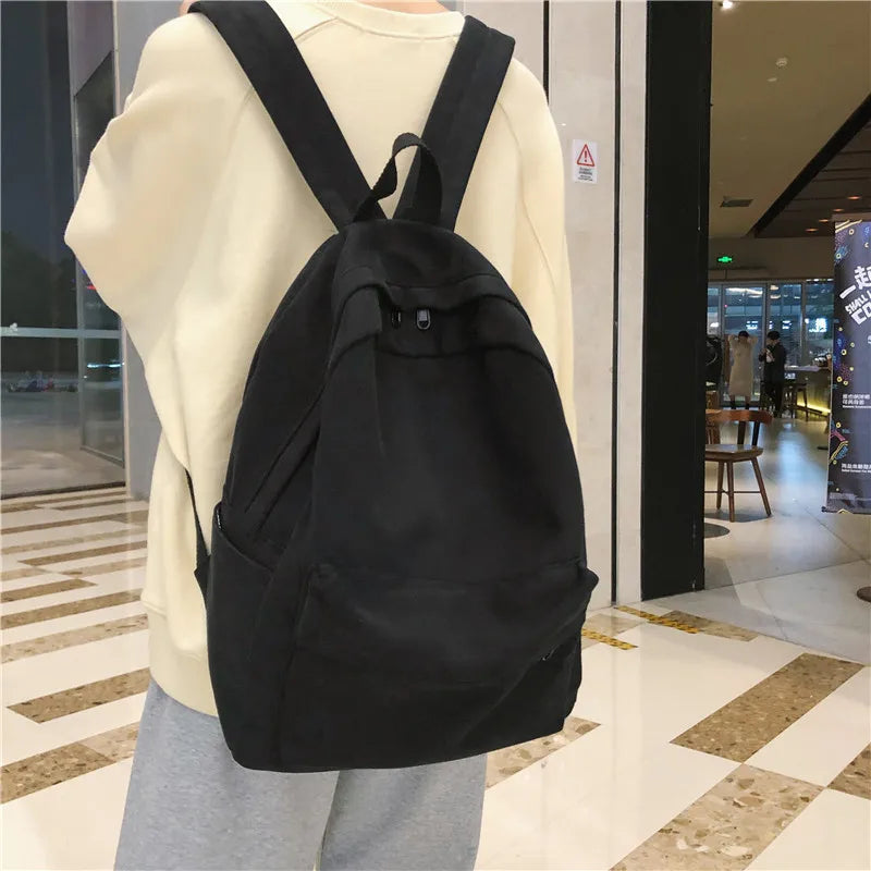 Ladsoul College School Bag Student Mochila Female Bookbag Cotton Women Backpack