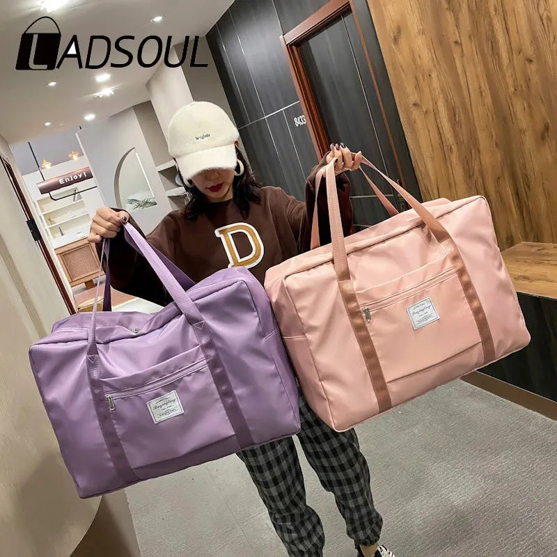 Ladsoul Large Capacity Travel Bag Waterproof Fitness Shoulder Bag