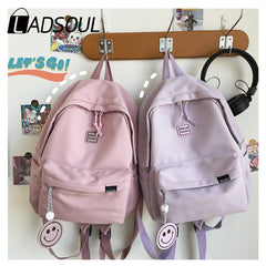 Ladsoul Nylon High School Bag Female Student Harajuku Backpack