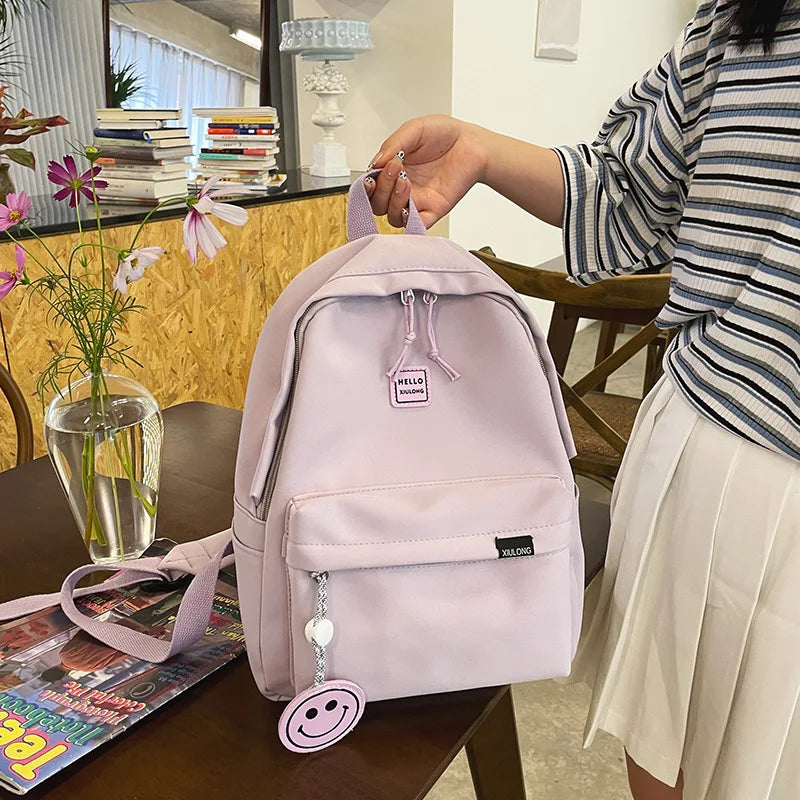 Ladsoul Nylon High School Bag Female Student Harajuku Backpack
