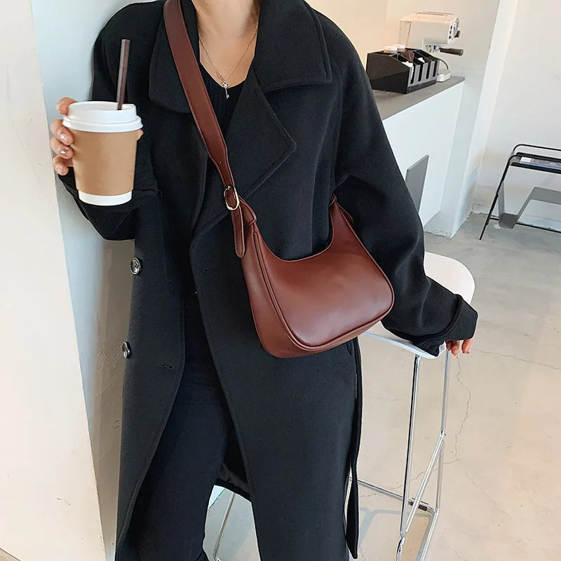Ladsoul Women Pu Leather Solid Handbags Shoulder Bags Crossbody Bags