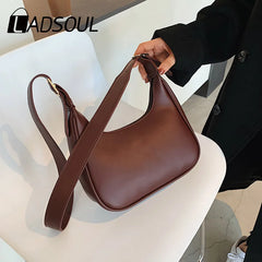 Ladsoul Women Pu Leather Solid Handbags Shoulder Bags Crossbody Bags