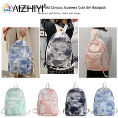 Lady Nylon Backpack Print School Shoulder Bag Large Capacity Bagpack