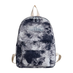 Lady Nylon Backpack Print School Shoulder Bag Large Capacity Bagpack