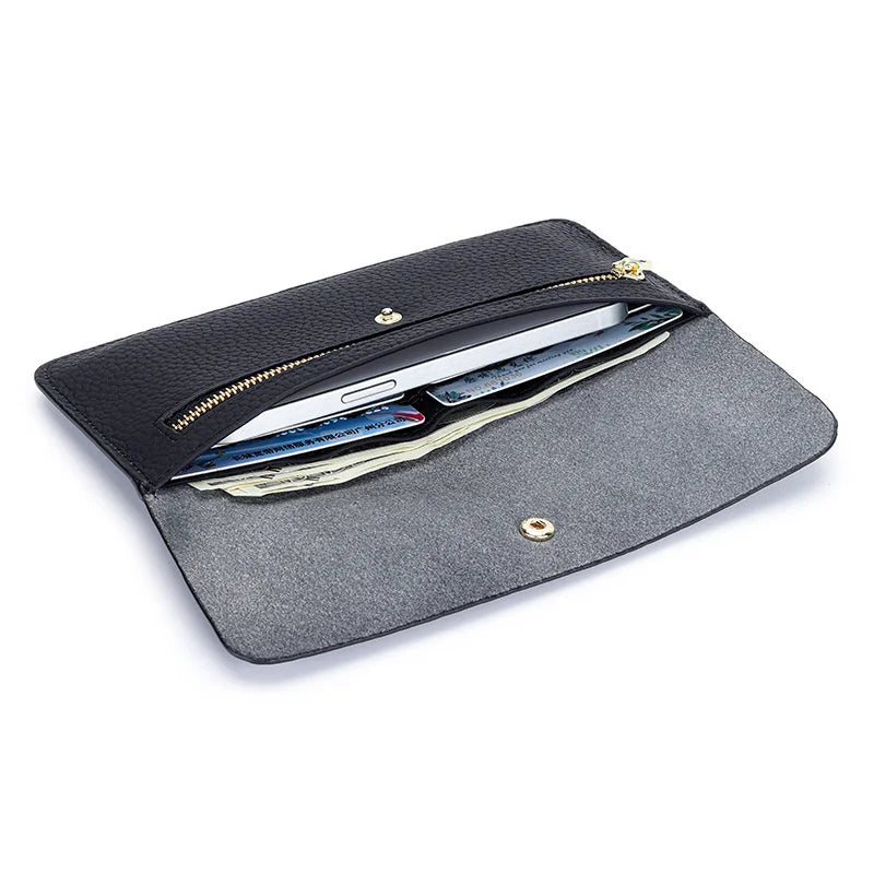 Women's Long Leather Handbag Wallet Mobile Phone Pocket Woman Wallet