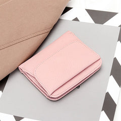 Lady Coin Purse Leather Wallet Women's Japanese Folding Leather Pocket