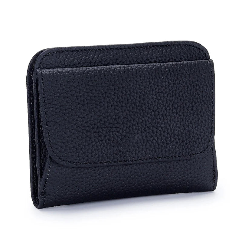 Lady Coin Purse Leather Wallet Women's Japanese Folding Leather Pocket