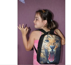 Lady Pet Dog Printing Mini Travel Purse Daypack Bulldog Pug PU Backpack