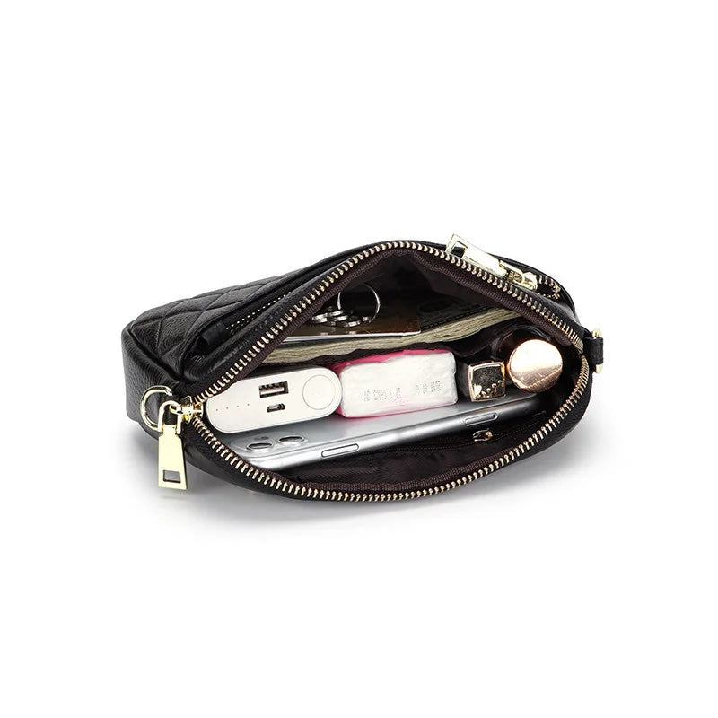 Lady Flap Bag Leather Crossbody Clutch Handbag