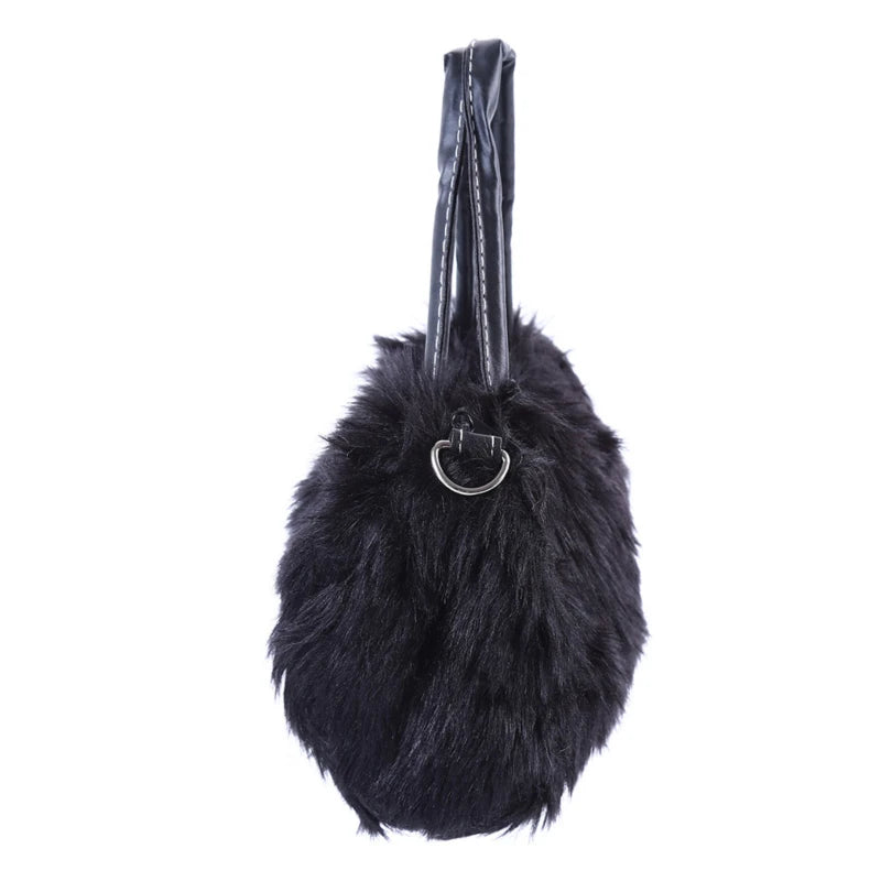 Women's Faux Rabbit Fur Handbag Shoulder Messenger Bag