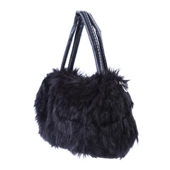 Women's Faux Rabbit Fur Handbag Shoulder Messenger Bag