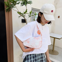 Japanese Style Lady Handbag Shoulder Bag Nylon Clutch Zipper Purse