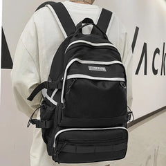 Lady Male Mesh High Capacity College Backpack Female Laptop School Bag Women Men