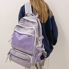 Lady Male Mesh High Capacity College Backpack Female Laptop School Bag Women Men
