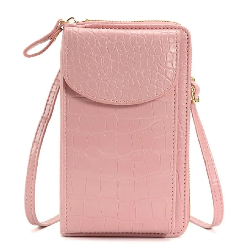 Lady Messenger Bag Woman Crossbody Bag Mobile Phone Bag Double-layer Wallet