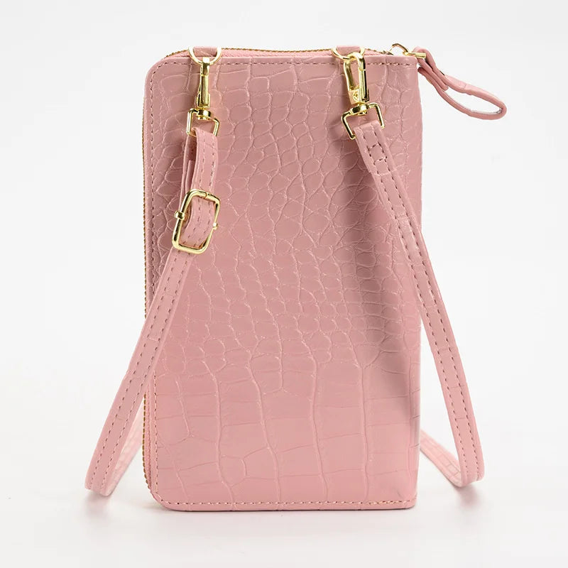 Lady Messenger Bag Woman Crossbody Bag Mobile Phone Bag Double-layer Wallet