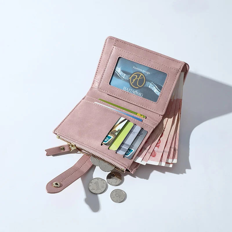 Women's Short Zipper Wallet Card Coin Purse