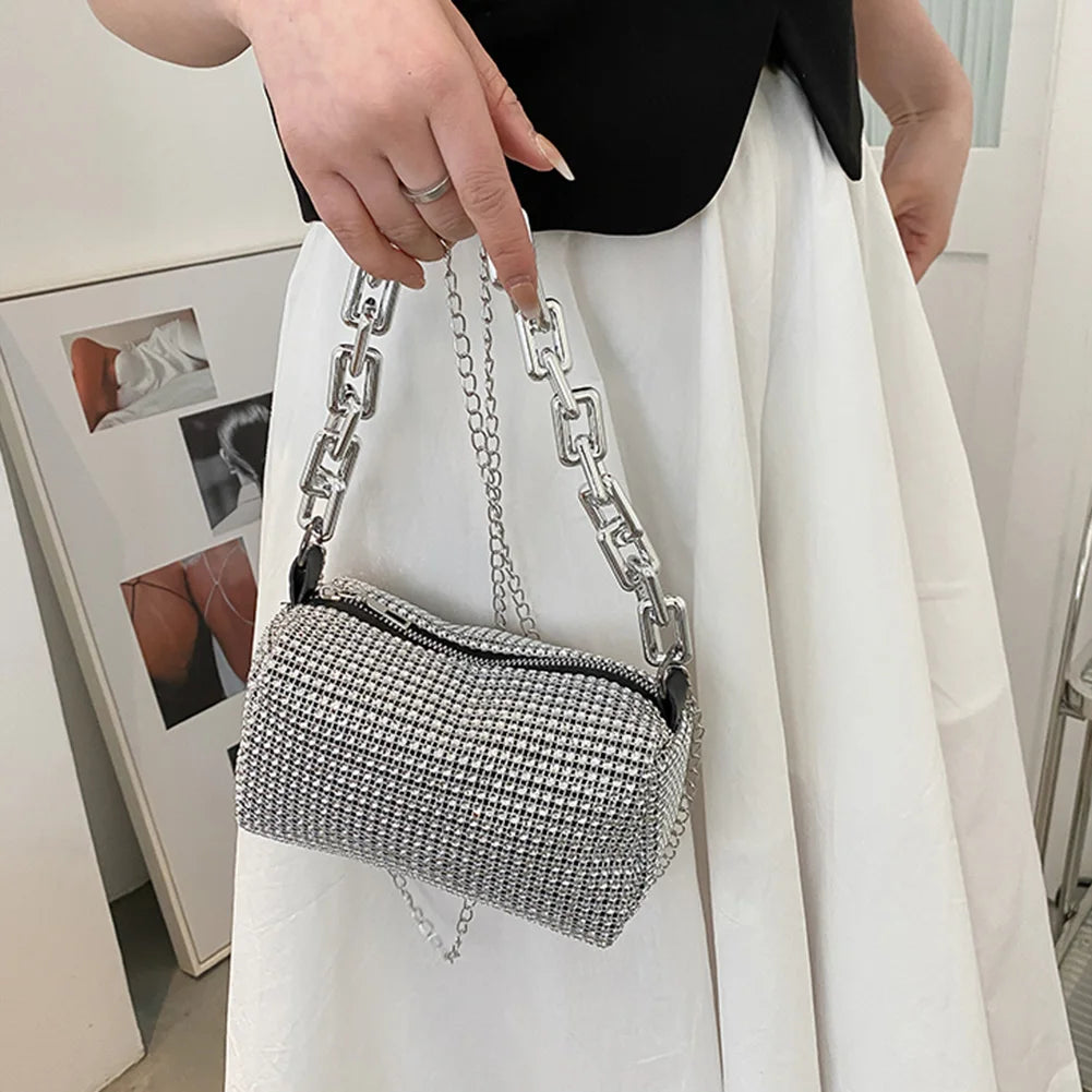 Rhinestones Evening Clutch Bag Crystal Wedding Tote Purse Handbag