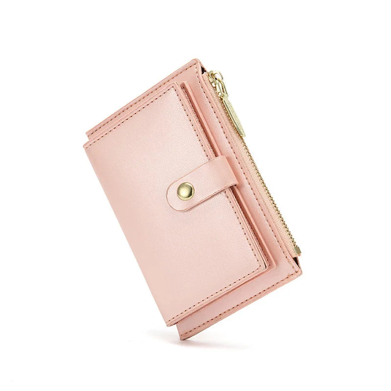 Lady Short Wallet PU Leather Clutch Bags Card Holder